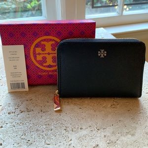 Tory Burch Robinson Leather Zip Coin Case